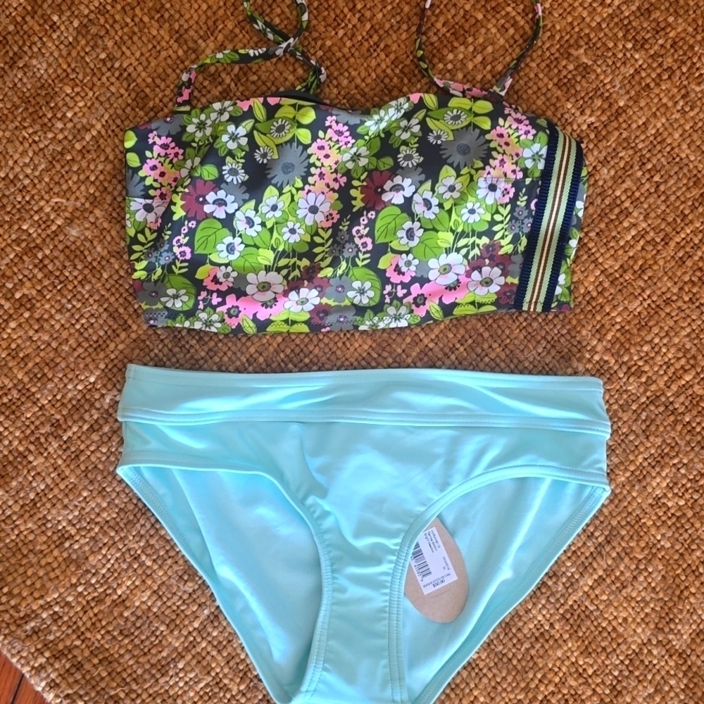 Prana Ramba Swimwear Bikini Bottom NWT Sz.XS Turqouise Beach Summer Resort